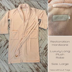 Restoration Hardware Luxury Plush Robe - Large - Pink
